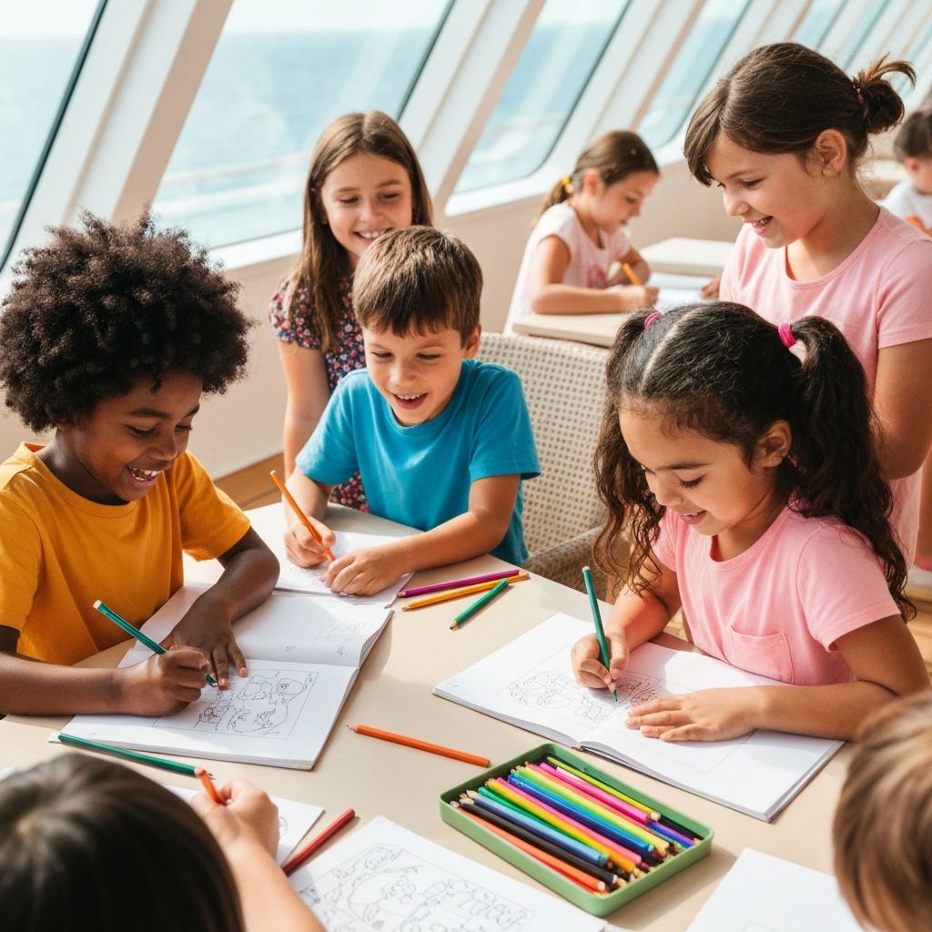 Kids engaged in cruise activities